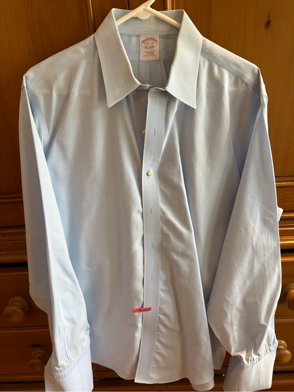 Classic Light Blue/Yellow Men's Dress Shirt